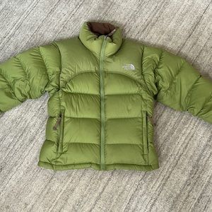 Green northface puffer jacket!